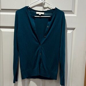 LOFT Women's Deep Teal Cardigan